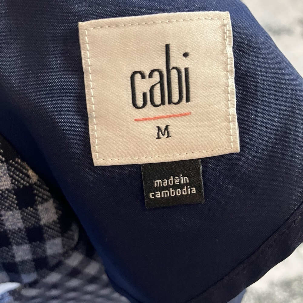 Cabi Blazer Womens Size M‎ Blue The Explorer Checkup Heritage Plaid Jacket - Picture 5 of 8